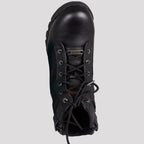 Open Road Women's Black Leather Tactical Lace-Up Boots with Side Zippers Entry