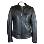 Open Road Women's Racer Leather Motorcycle Jacket