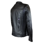 Open Road Women's Racer Leather Motorcycle Jacket
