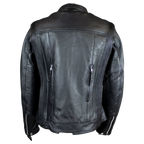 Open Road Women's Racer Leather Motorcycle Jacket