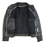 Open Road Women's Racer Leather Motorcycle Jacket