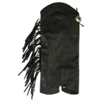 Open Road Women's Side Fringe Leather Half Chaps