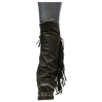 Open Road Women's Side Fringe Leather Half Chaps
