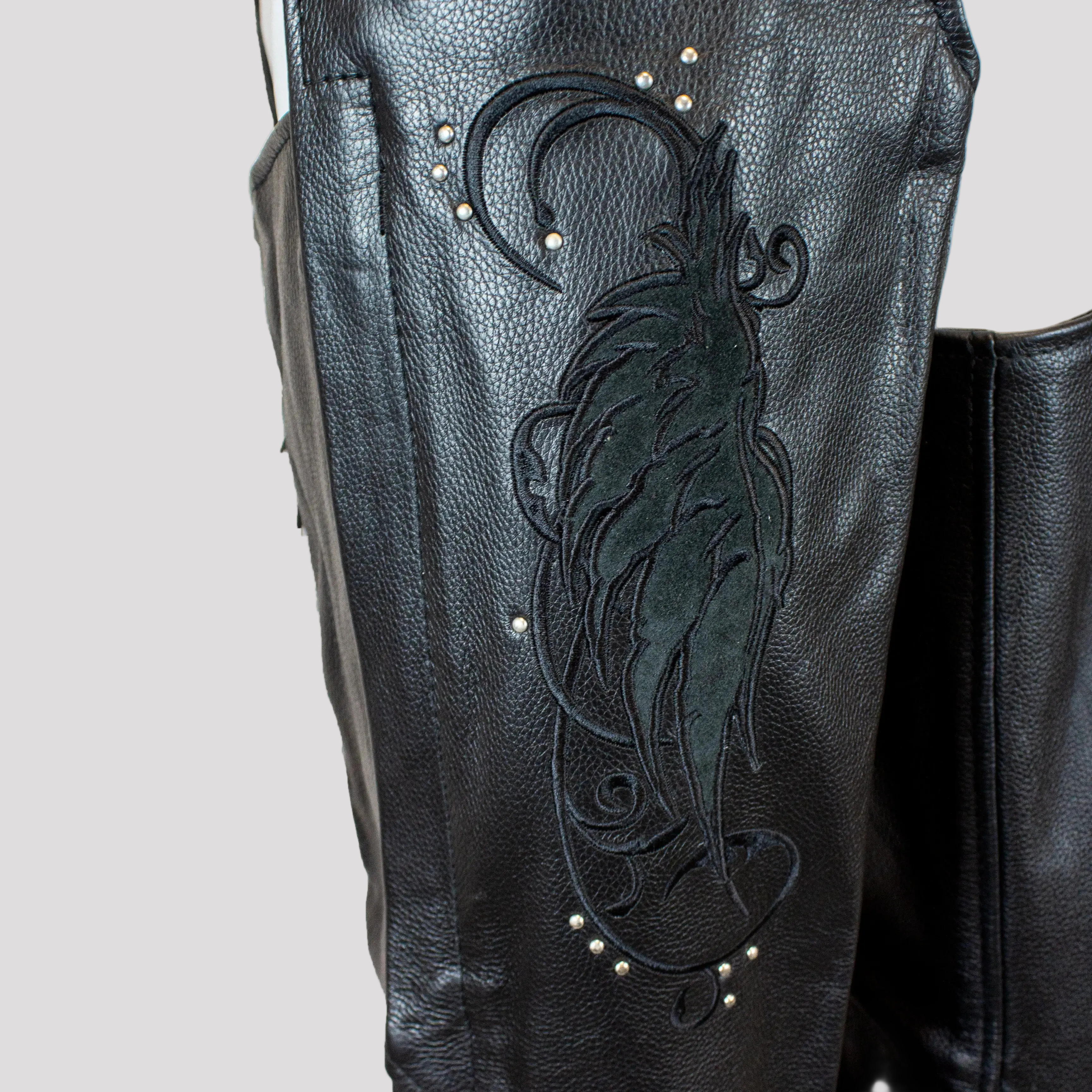 BOL/Open Road Women's Suede Wing Design Leather Chaps