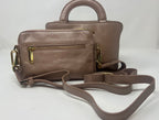Sac à main en cuir Clarence , deux en un, Rose platine