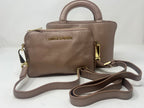 Sac à main en cuir Clarence , deux en un, Rose platine