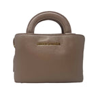 Sac à main en cuir Clarence , deux en un, Rose platine