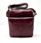 Petit sac en cuir aubergine —Nadine