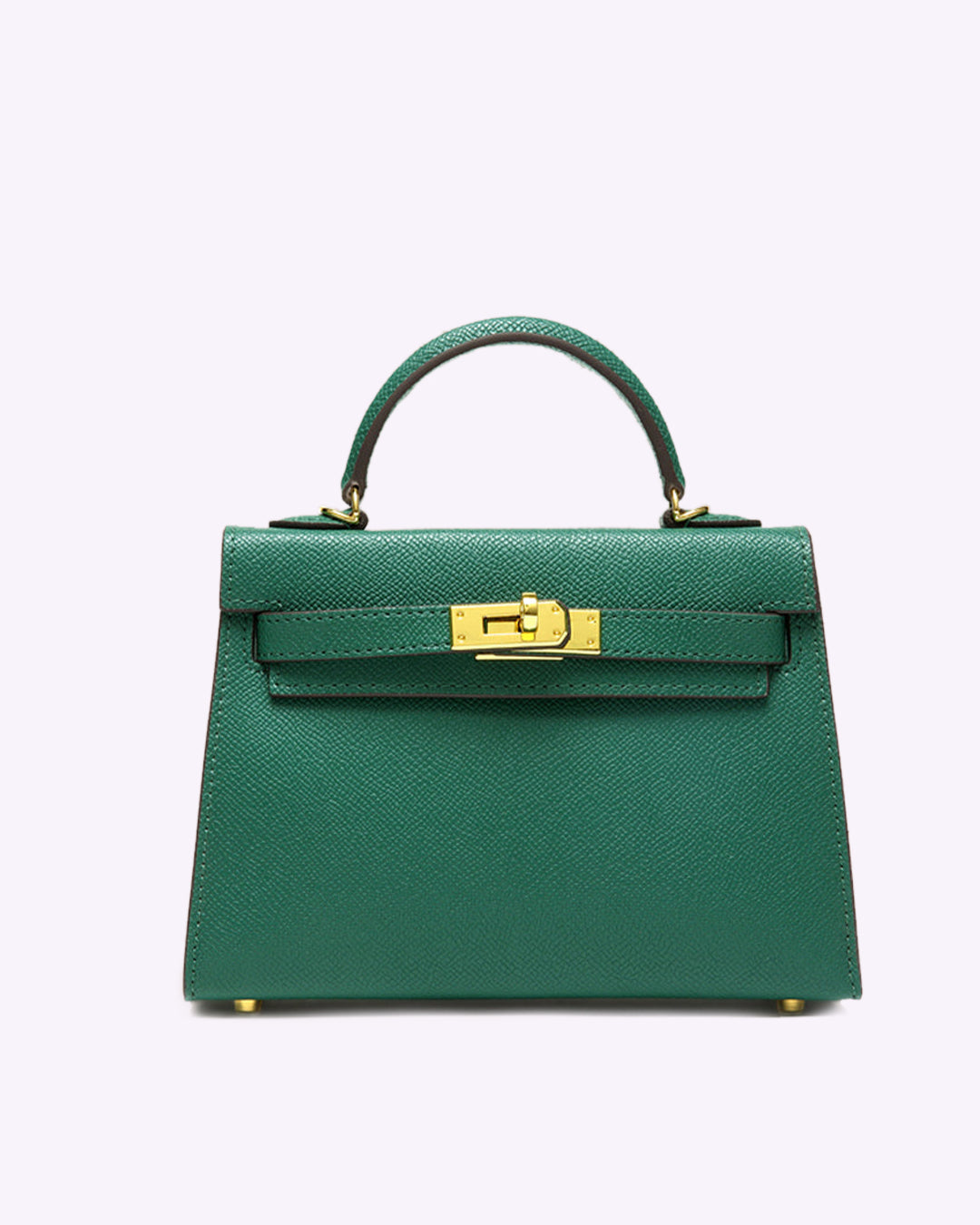 Lovellas Petite Top-Handle Leather Bag – Elegant Structured Satchel