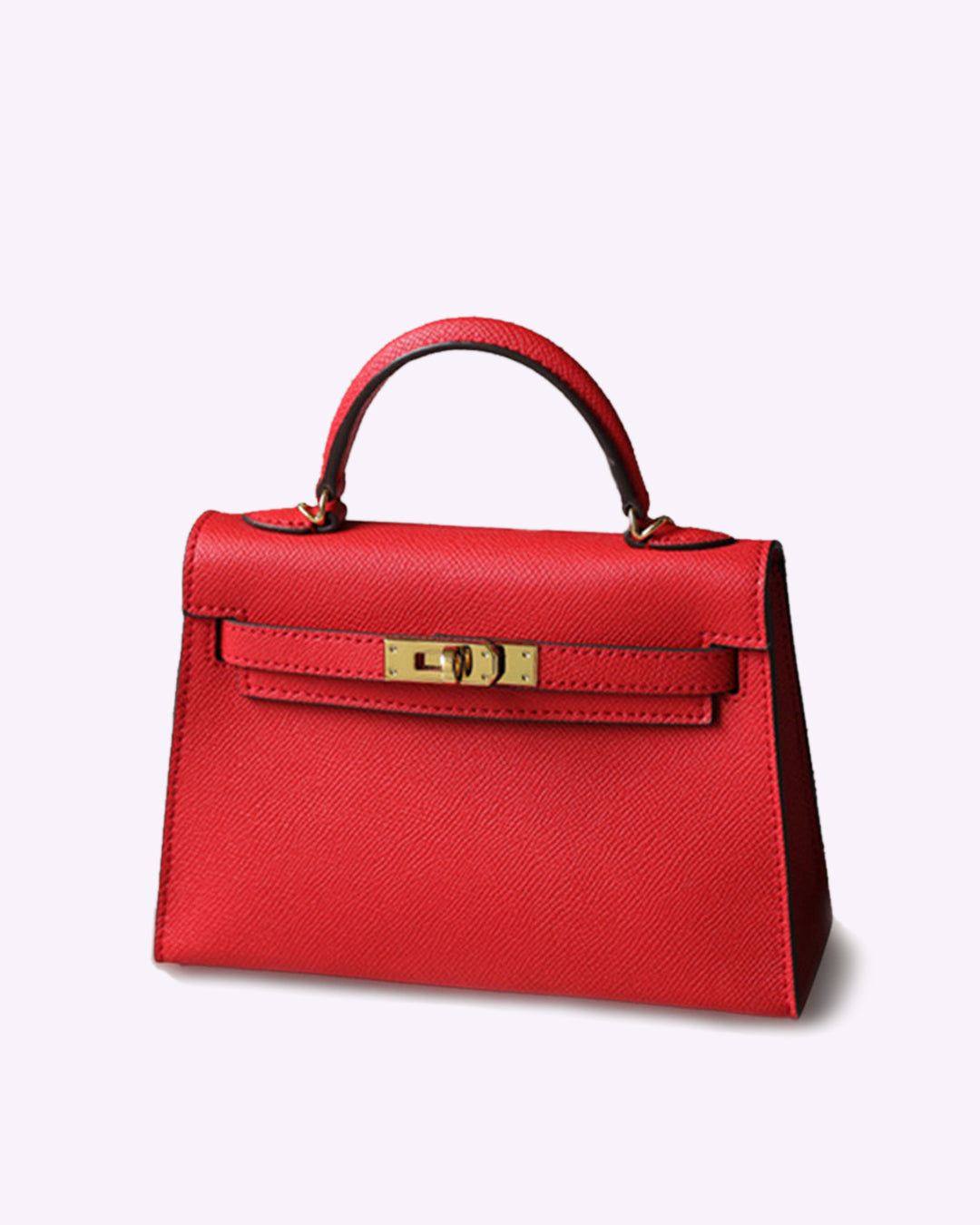 Lovellas Petite Top-Handle Leather Bag – Elegant Structured Satchel