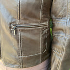 Women's Snap Collar Lamb Leather Jacket