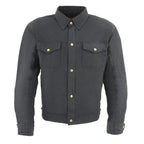 Milwaukee Leather Men's Black Armored Biker Shirt w/ Reinforced Fibers