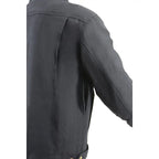 Milwaukee Leather Men's Black Armored Biker Shirt w/ Reinforced Fibers