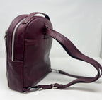 Sac à dos en Cuir Aubergine, Alice
