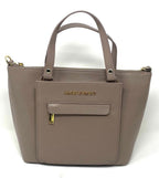 Sac à Main en Cuir véritable Taupe, Lina