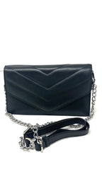 Sac à main en cuir noir | Sandrine