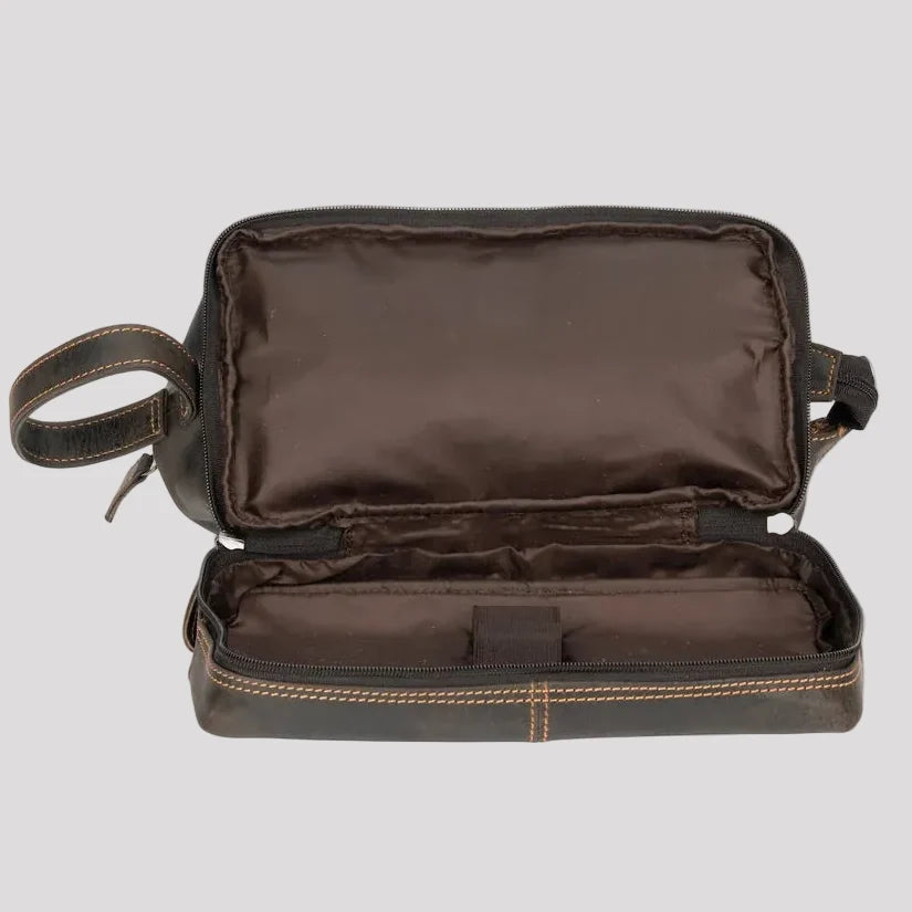 Greenwood Leather Travel Toiletry Bag