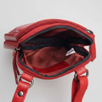 Greenwood Leather Compact Mini Crossbody. Slim Full-Grain Leather Phone Bag & Travel Organizer