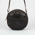 Greenwood Leather Round Crossbody Bag
