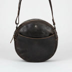 Greenwood Leather Round Crossbody Bag