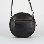 Greenwood Leather Round Crossbody Bag