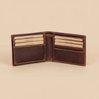 Greenwood Men's Leather Bifold Wallet. Premium RFID Protection Wallet with Flip Compartment