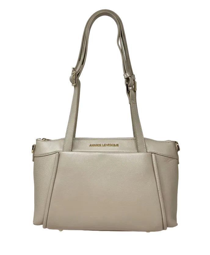 Sac à bandoulière en Cuir, Champagne | Elena