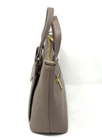 Sac à Main en Cuir véritable Taupe, Lina