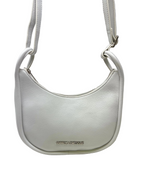 Petit sac à bandoulière en cuir blanc, Sabrina