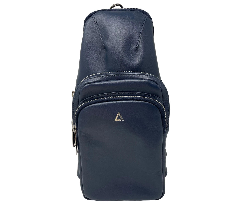Sac bandoulière 3 en 1 Unisexe avec section pour carte RFID, Bleu marine | Gabriel - PRÉCOMMANDE