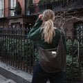 Sac croissant en corduroy | Bandoulière ajustable