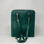 Petit Sac bandoulière en Cuir vert foncé - Stella