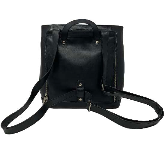 Sac à dos en cuir Antivol noir | Lore