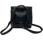 Sac à dos en cuir Antivol noir | Lore