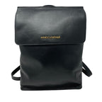 Sac à dos en cuir véritable noir, Antoinette