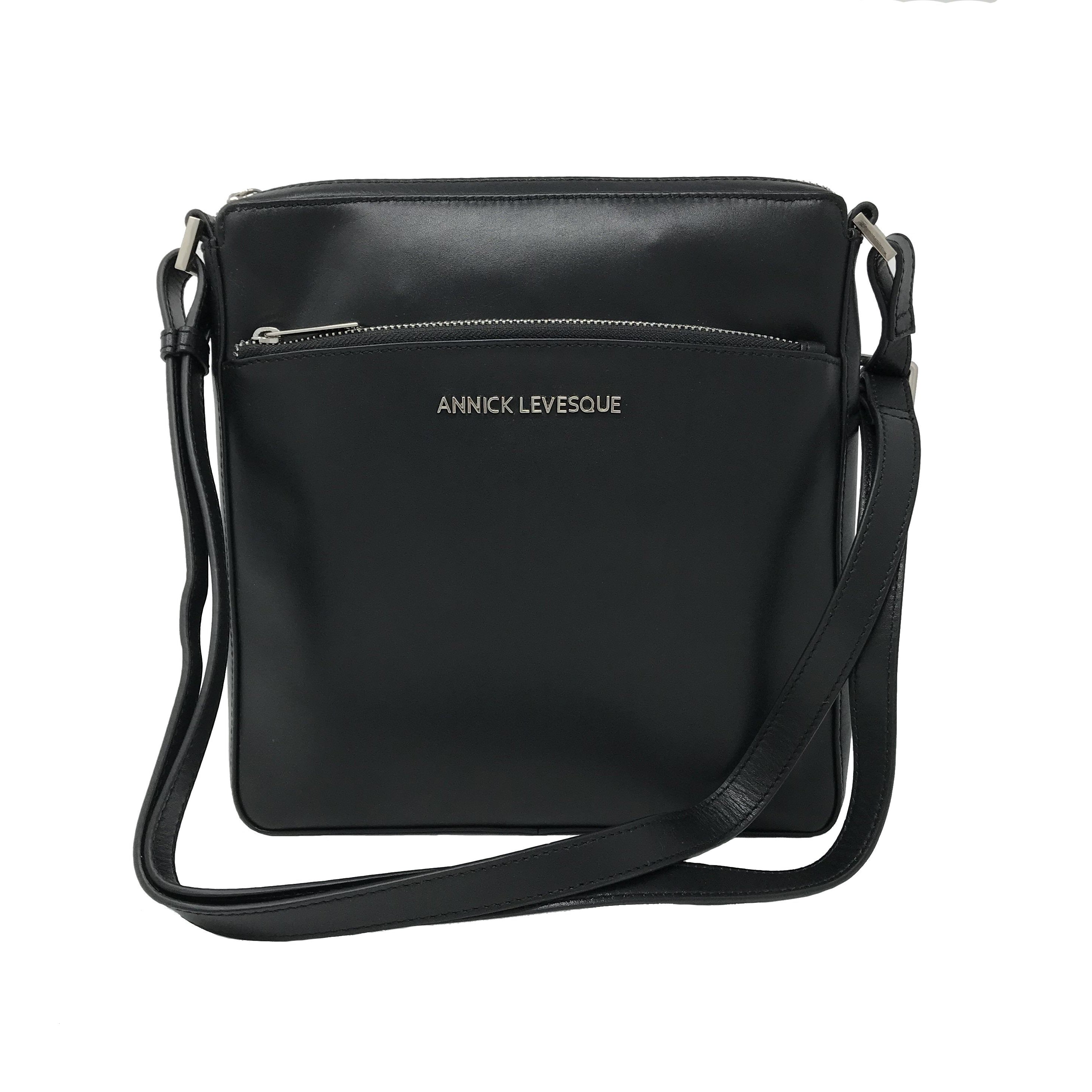 Sac à Bandoulière en cuir Noir | Gisèle