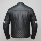 Unik International Men's Reflective Stripe Motorcycle Jacket