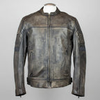 Unik International Men's Reflective Stripe Motorcycle Jacket