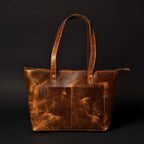Classic Brown Leather Tote Bag
