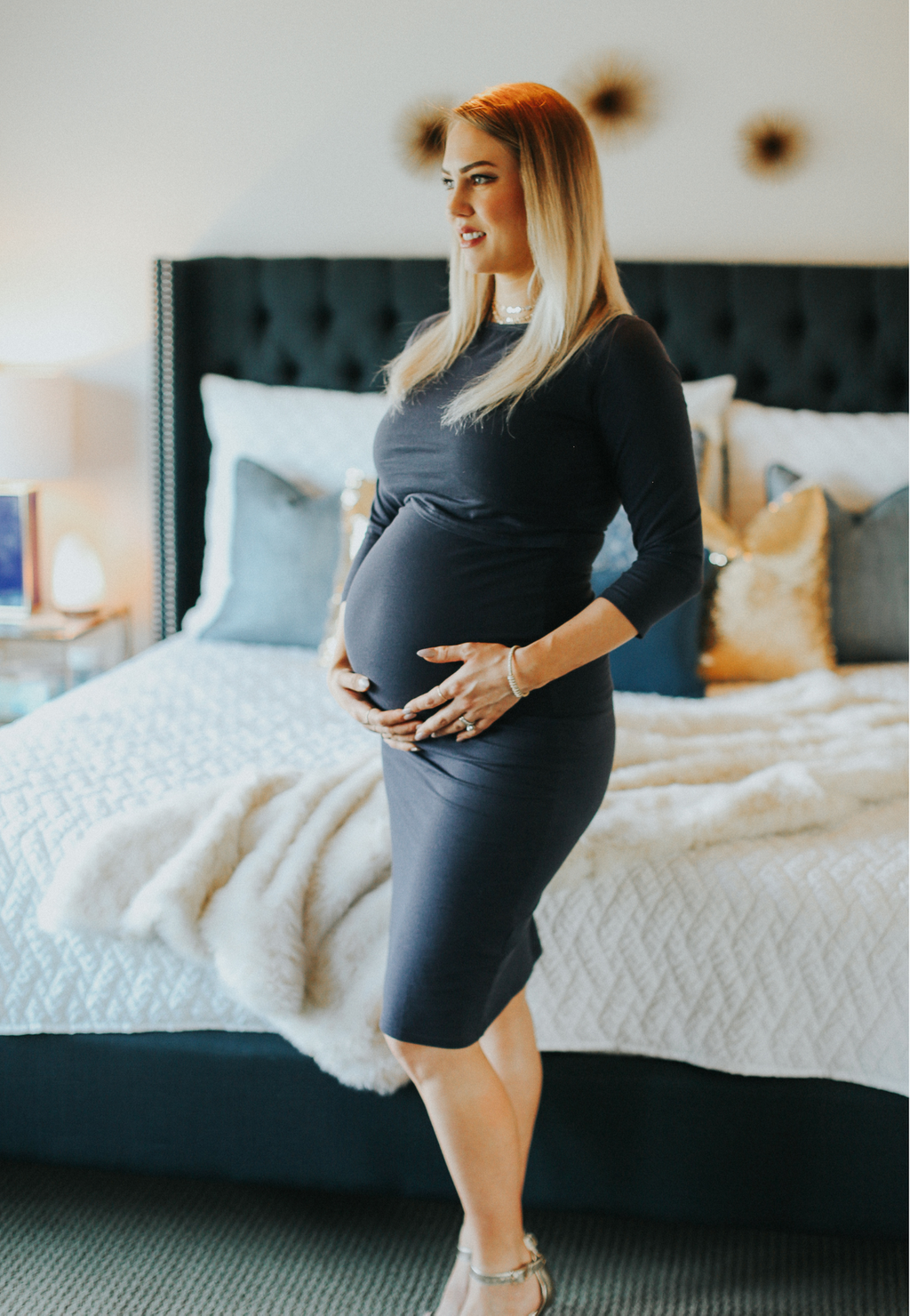 Taryn 3/4 Sleeve Maternity and Nursing Dress