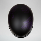 VOSS 707FRP Purple Paisley Half Helmet with Peak