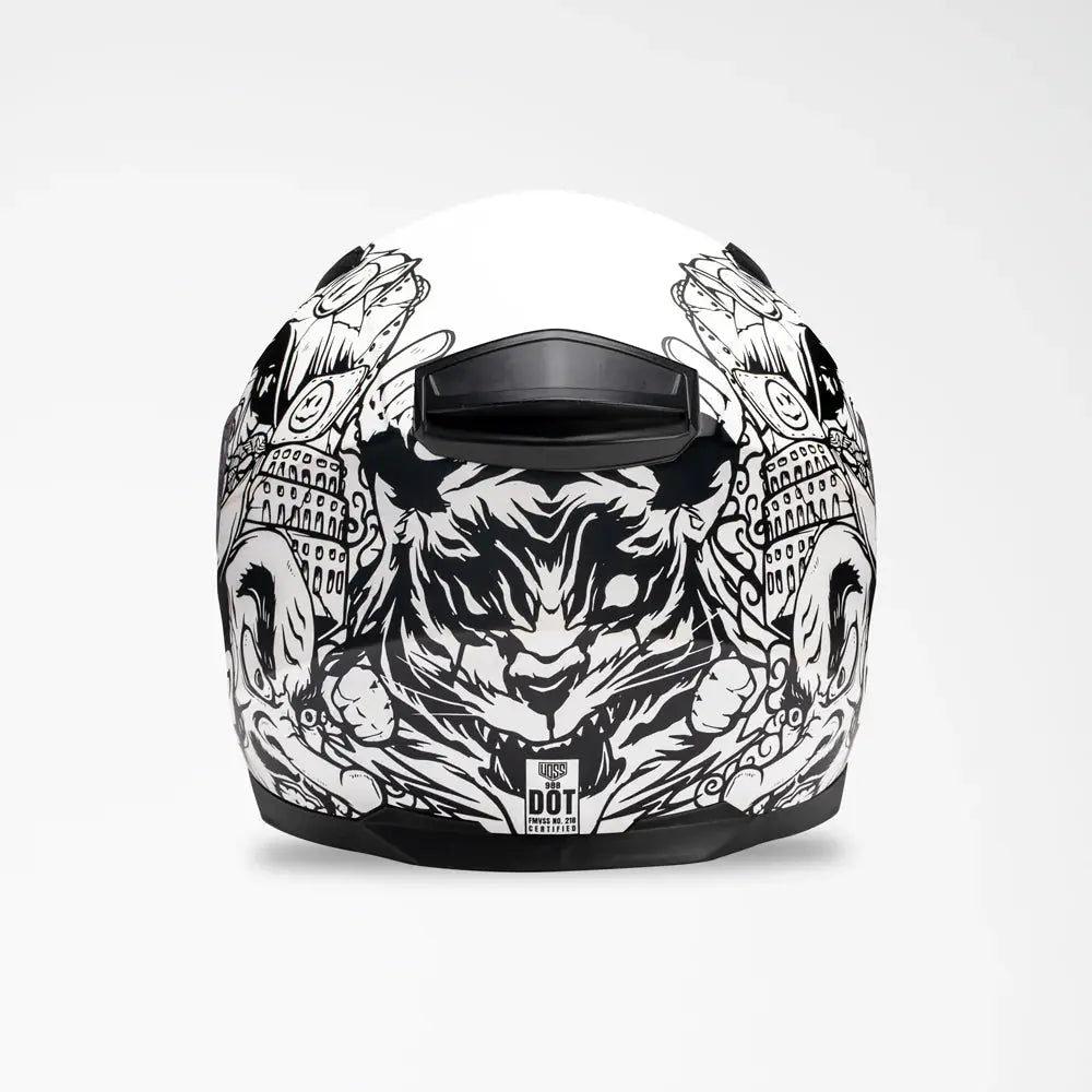 Voss 988 Moto-1 Populace Full Face Matte Motorcycle Helmet