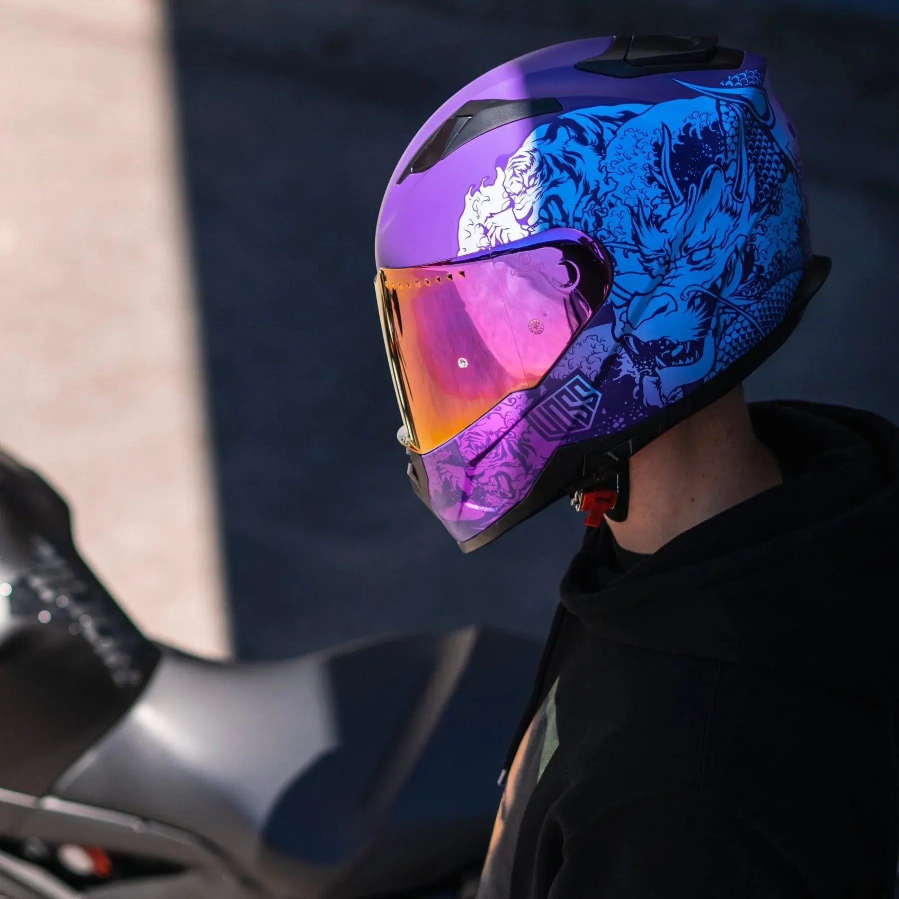 Voss 989 Moto-V Rei Full Face Matte Motorcycle Helmet