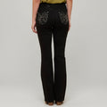 Westfield Eagle Women’s Black Bootcut Bling Jeans. High Waisted Embroidered Western Denim