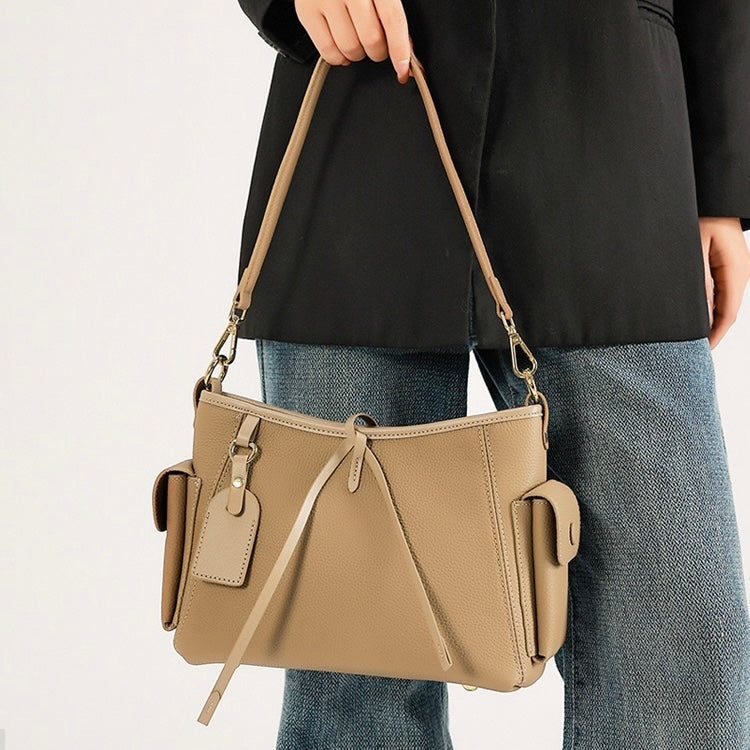Women's Genuine Leather Stylish Versatile Large-Capacity Single-Shoulder Crossbody Bag