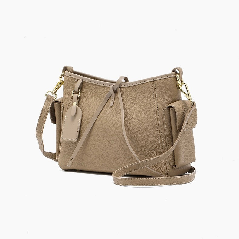Women's Genuine Leather Stylish Versatile Large-Capacity Single-Shoulder Crossbody Bag