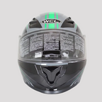 West Coast Leather Black and Green Modular Motorcycle Helmet