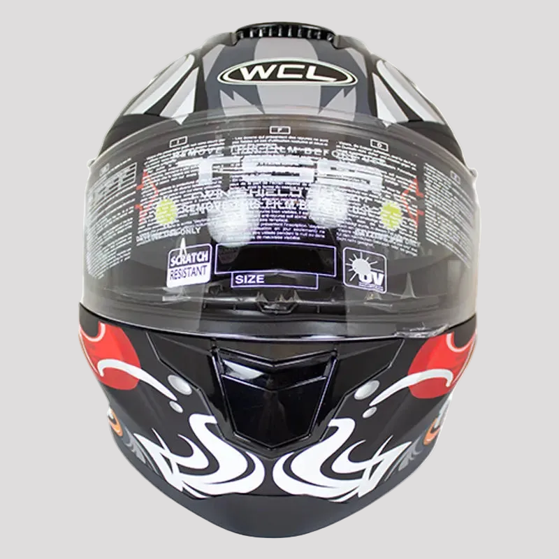 West Coast Leather Monster Skull Full Face Motorcycle Helmet