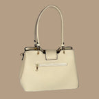 Temptation Italy Faux Leather 2-Handle Bag with Dragonfly and Flowers