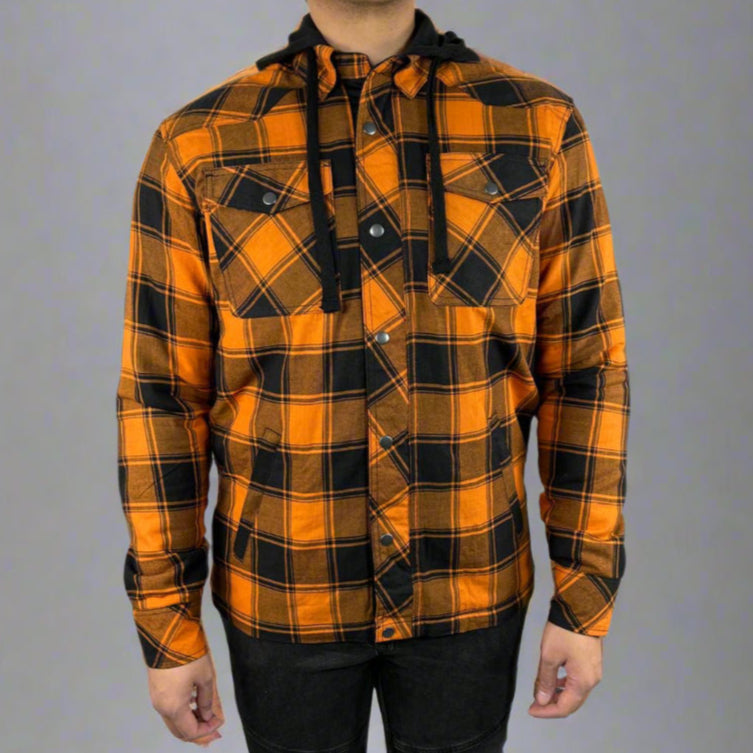 Men’s Armored Shirt with Removable Hoodie